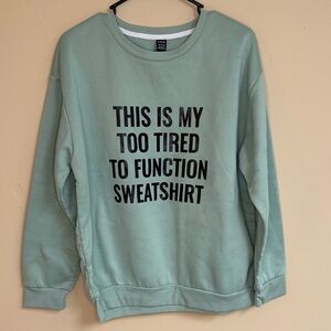 SHEIN Mint Green Crew Neck Sweatshirt